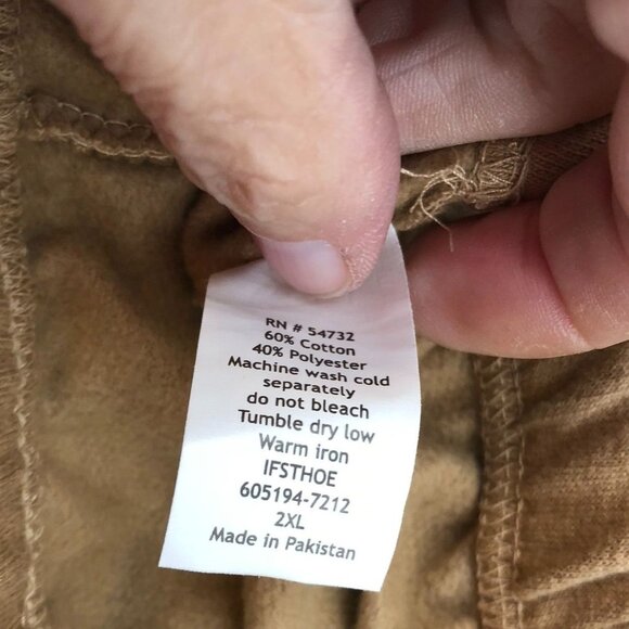 Blair Womens Two-Piece Lounge Top & Pants Set Size 2XL Pullover Brown Travel - Picture 15 of 16